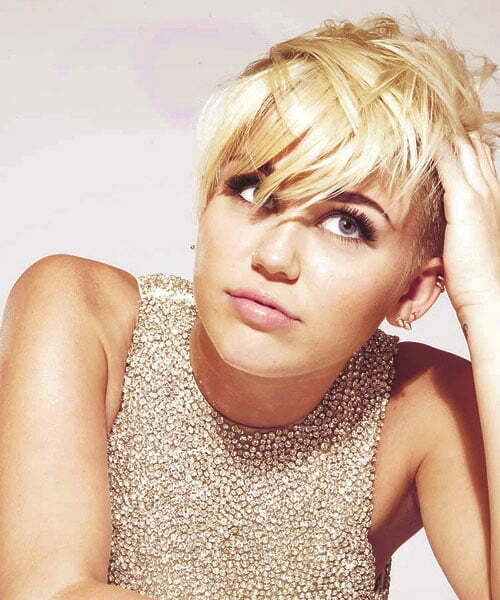 Miley Cyrus pixie haircut photos