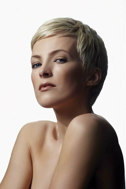 Very short blonde haircuts for women