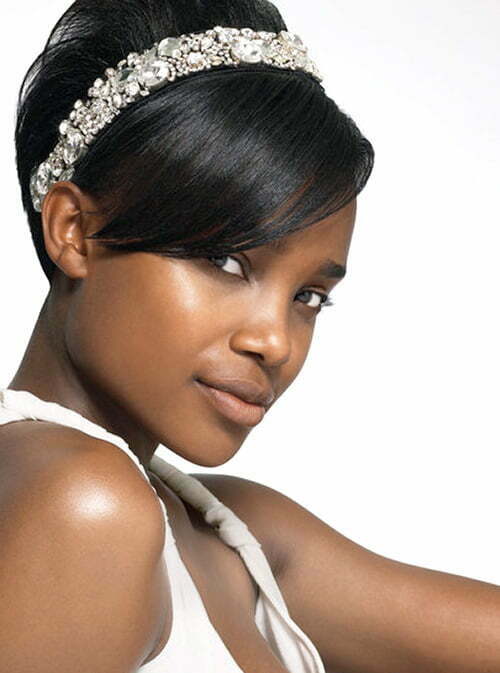 Wedding hairstyles for short hair for black women