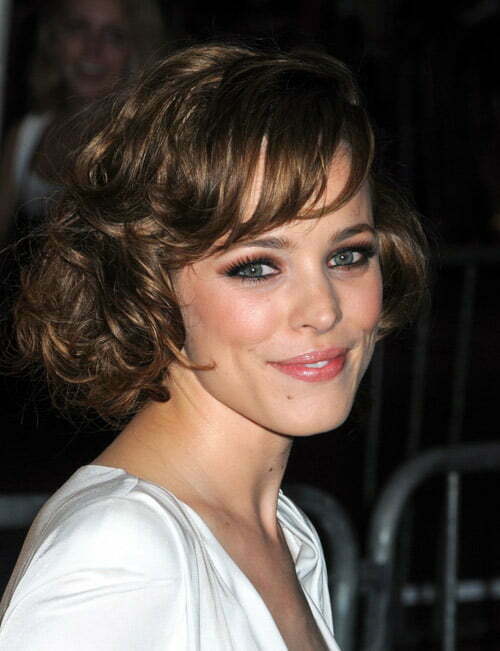 Short Hairstyles With Bangs Curly Hair