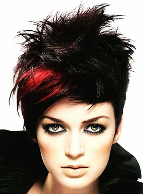 Short black and red hair color styles