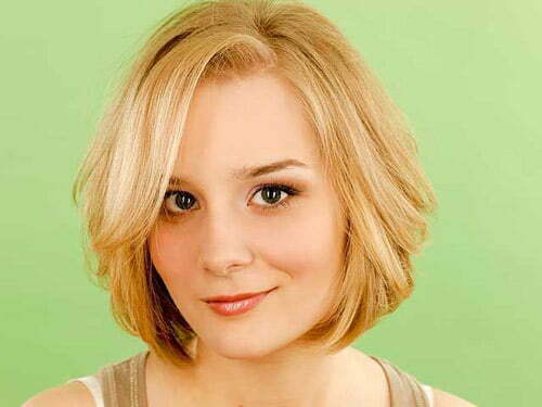 Short hairstyles for round faces 2013