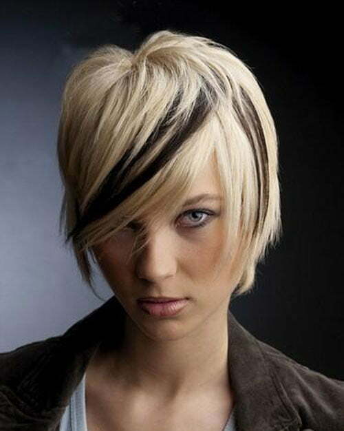 Blue color on asymmetrical haircut will look fabulous. It will give ...