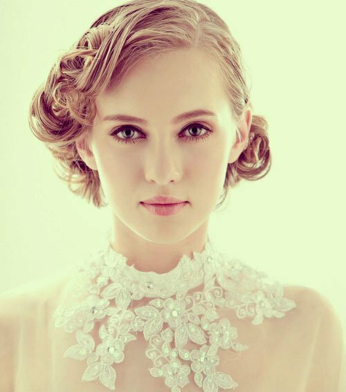 Short curly wedding hairstyles 2013