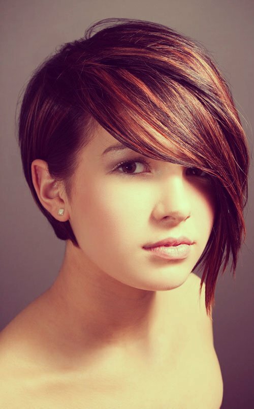 pictures of short hair styles color