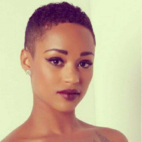brief black hairstyles with shaved facets