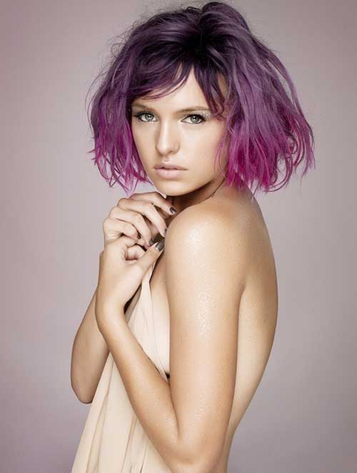 short brown hair with purple highlights MEMEs