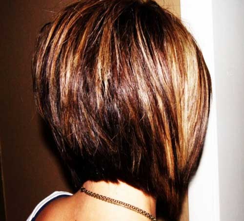 ... stacked short bob hairstyle with the front short bangs to look trendy