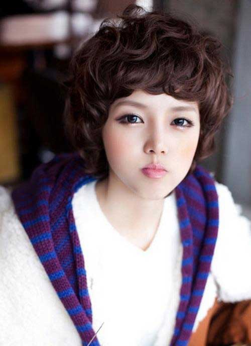 Asian short curly hairstyles 2013