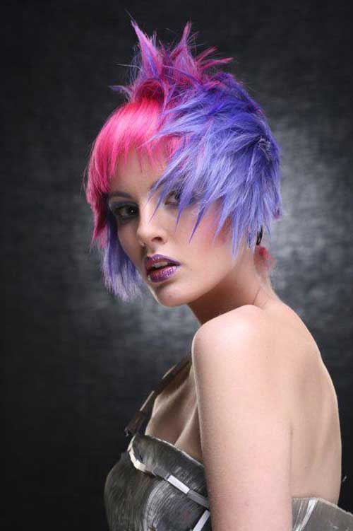 funky hair color and style