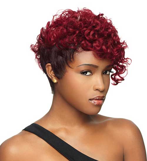 Short red hairstyles for black women