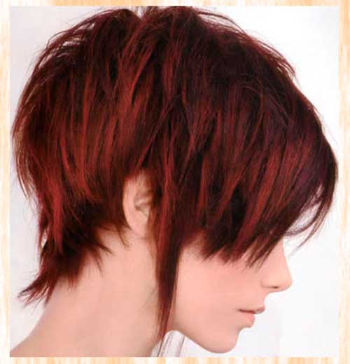 Short dark red hairstyles