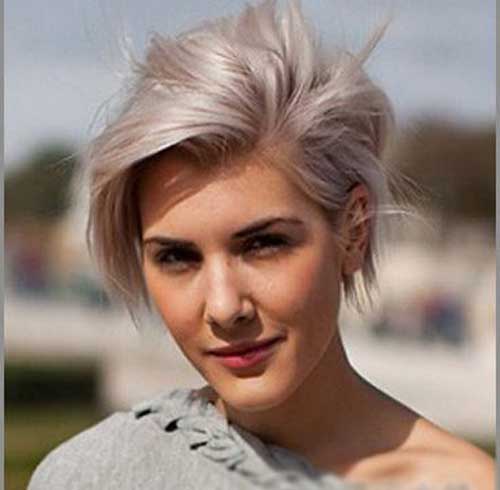 Short silver hairstyles for women