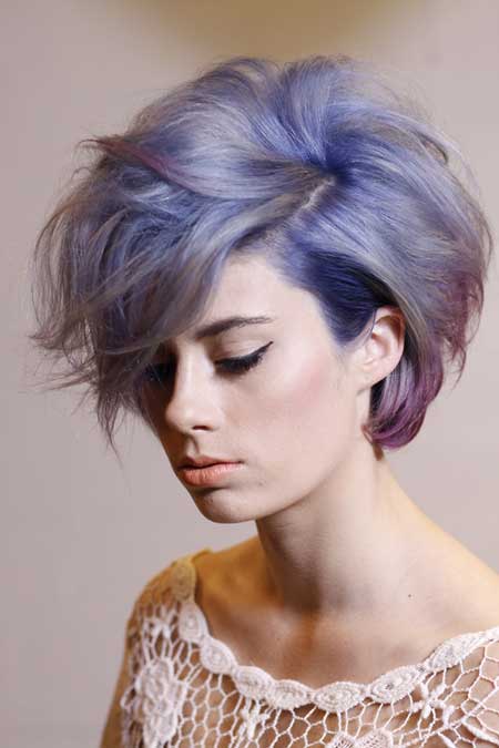 Purple short hair style