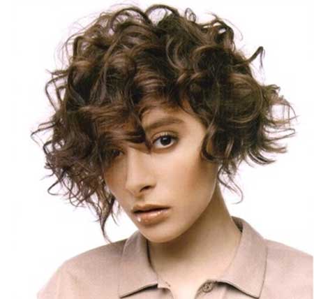 Short Brown Curly Hairstyle