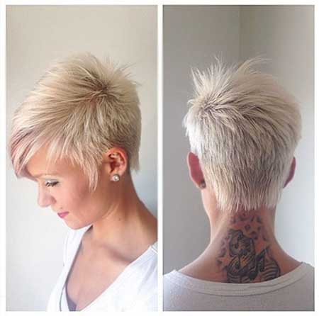 Short Pixie Hairstyle with Long Spikes Trend