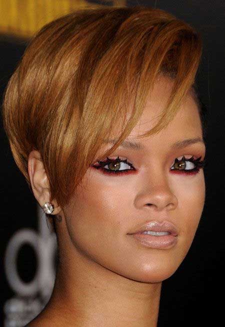 ... and Attractive Copper Blonde Pixie Cut with Cool Alluring Bangs