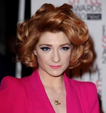 Short Messily Curled In Hairstyle for Girls