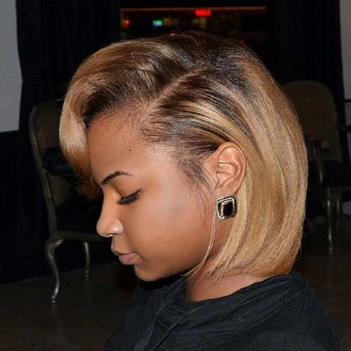 Cutest Black Women Hairstyle Blonde Bob
