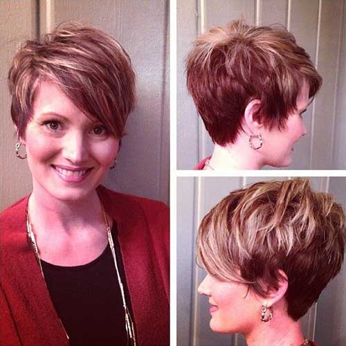 Layered Pixie Cuts for Round Faces