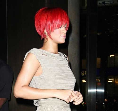 Rihanna Red Hair Short