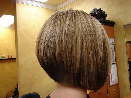 Chestnut Colored Inverted Bob Back View