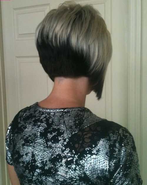 Two Colored Inverted Bob Back View