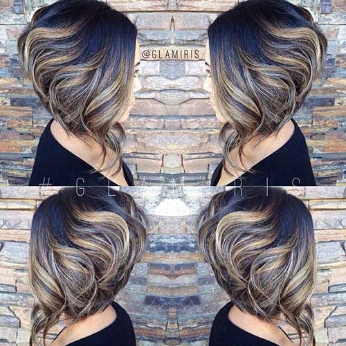 Inverted Bob with Ombre Color