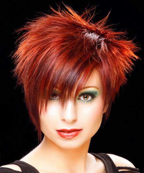 Red Colored Sassy Short Haircuts 2023