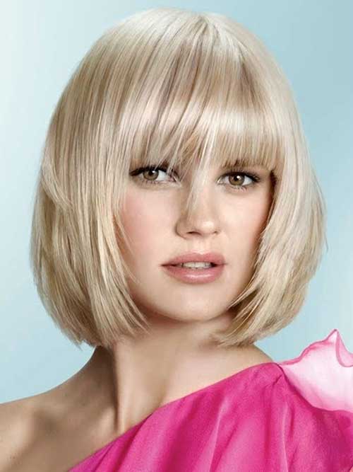 Layered Bob Haircut for Round Face