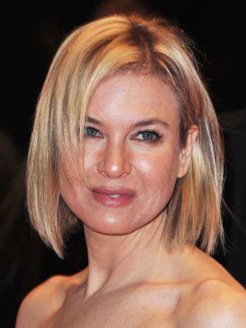 Renee Zellweger Bob Hair for Round Faces