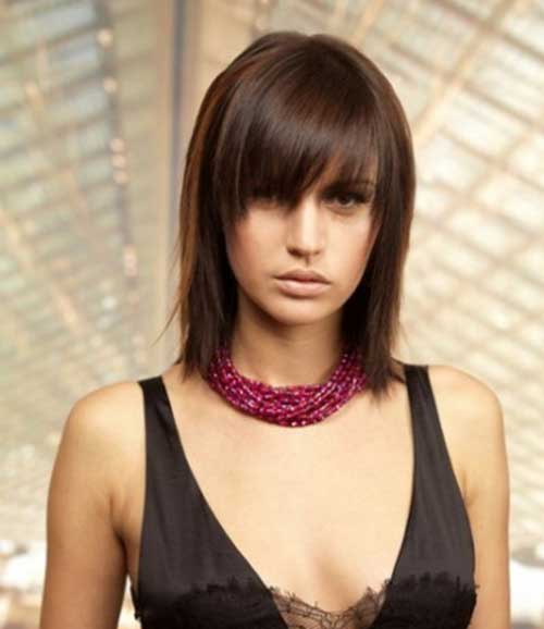 Short to Medium Straight Hair with Side Bangs