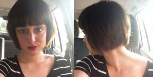 Trendy Short Straight Hair with Bangs