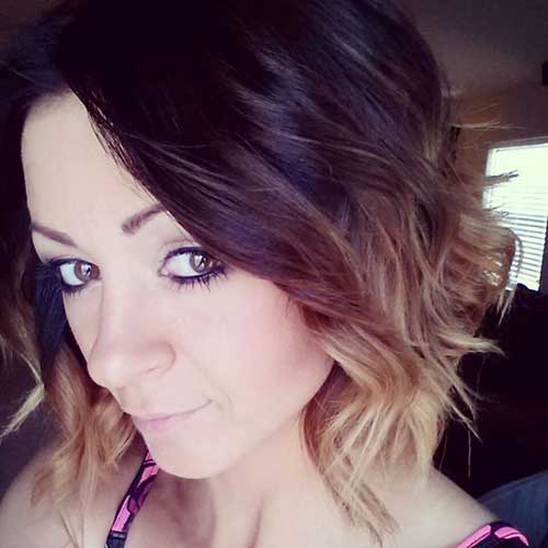 Brown to Blonde Ombre Short Hair