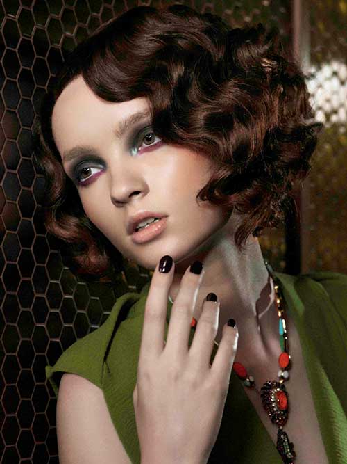 Brunette Curly Bob Hairstyles