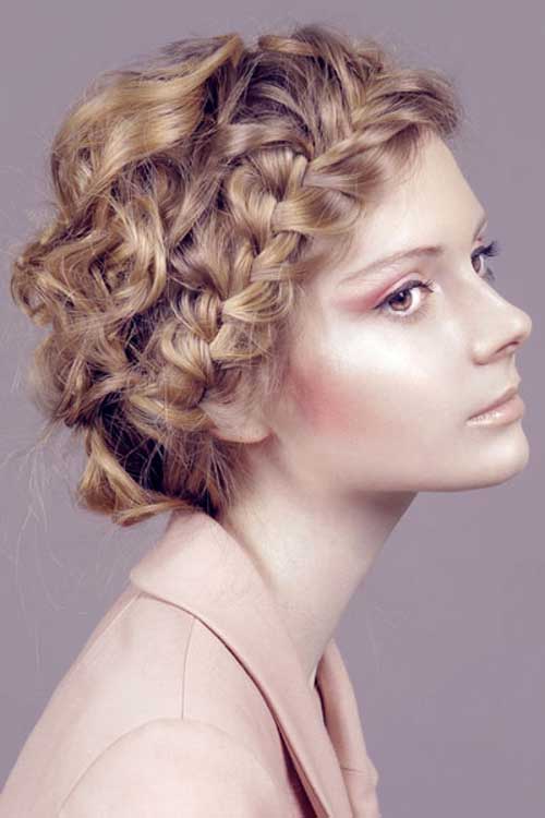Braided Easy Short Hairstyles For Curly Hair
