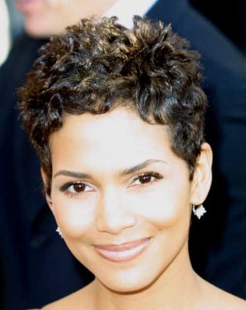 Halle Berry Cute Curly Pixie