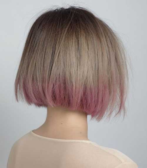 Short Hair Ash Blonde and Pink Ombre Style