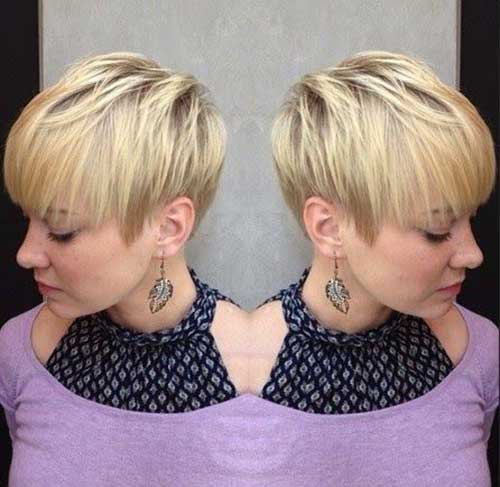 Short Blonde Pixie Cut for Straight Thick Hair
