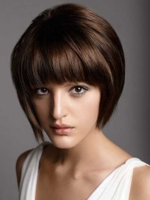 Straight Blunt Bob with Bangs for Thick Hair