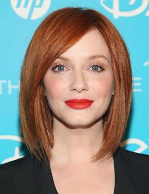 Straight Red Bob Hairstyles