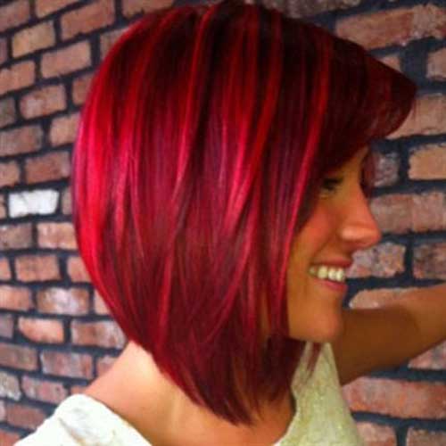 Straight Red Bob Haircuts