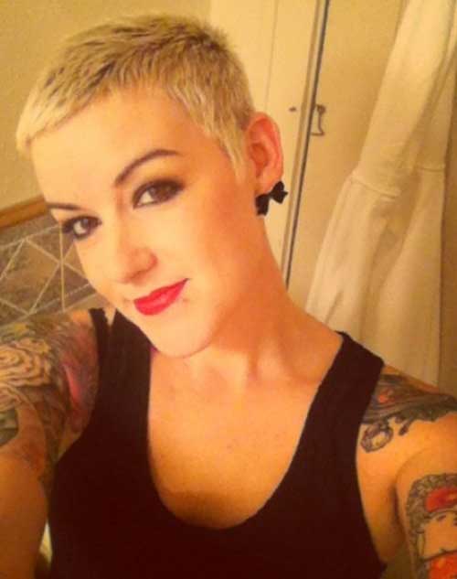 Very Short Pixie Cropped Blonde Hairstyles