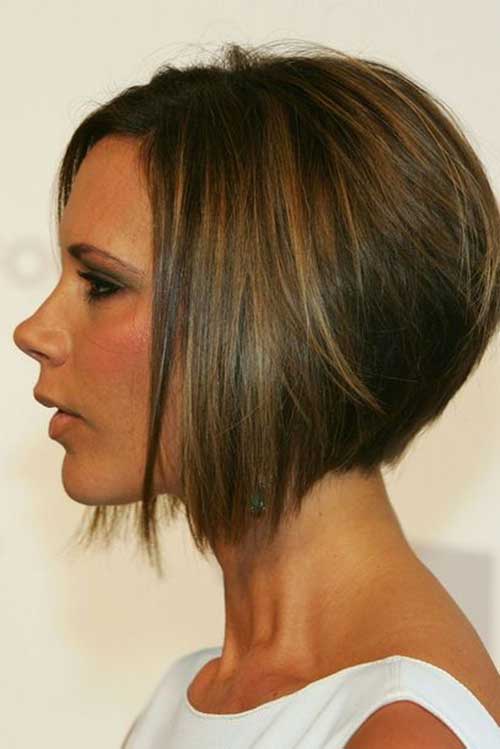 Victoria Beckham Inverted Bob Hairstyles Side View