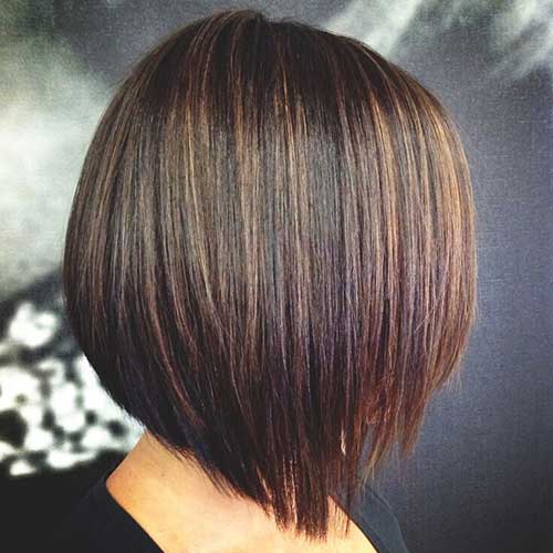 Dark Brown Bob Hairstyles With Highlights