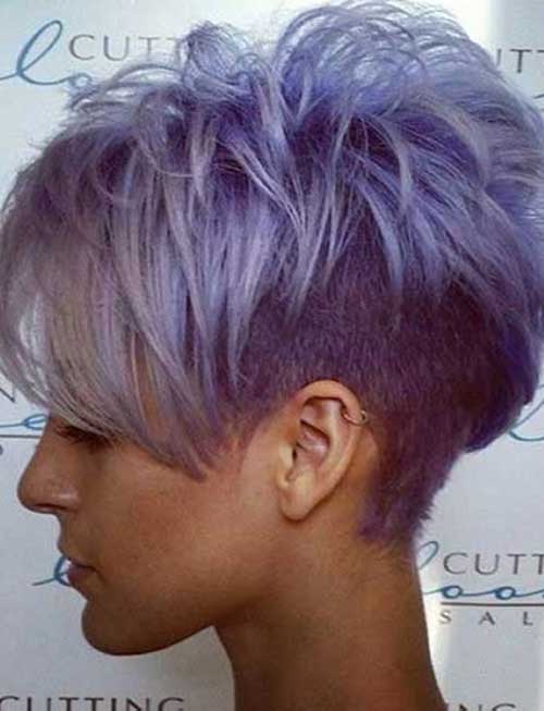 Cute Short Grey Purple Hair Ideas for Girls