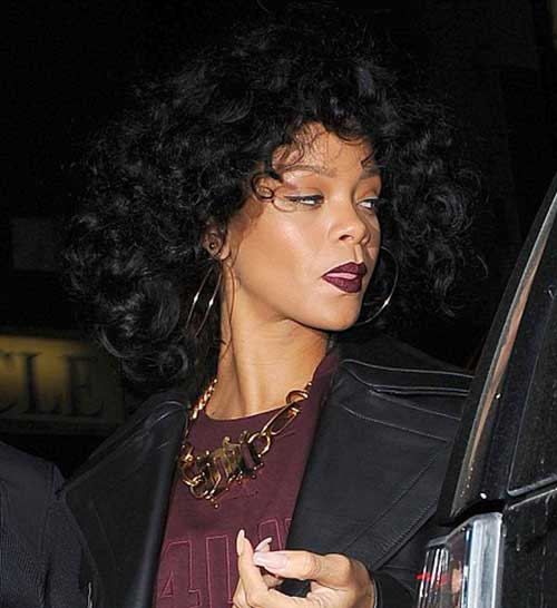 Rihanna Curly Bob