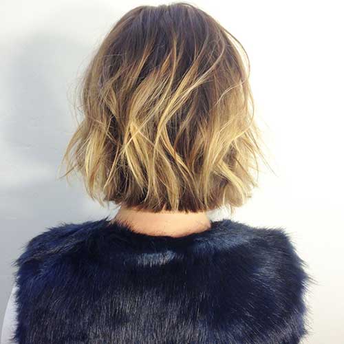Blonde Balayage for Bob Back View Look
