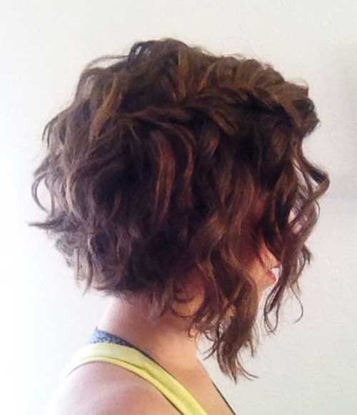 Natural Curly Short Angled Hairstyles