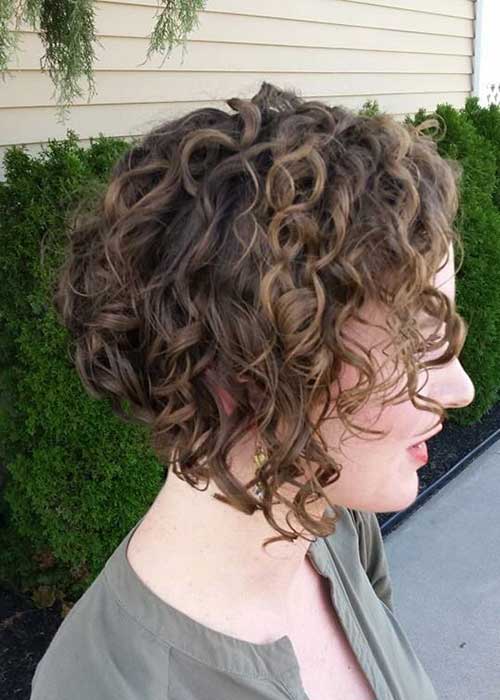 Inverted Short Bob Haircuts for Curly Hair 2015